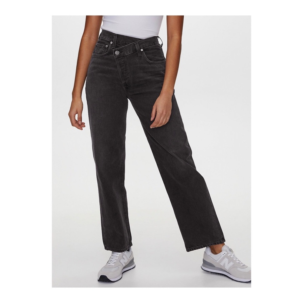 AGOLDE cross cross jeans in savage black